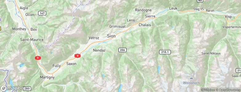 Vex, Switzerland Map