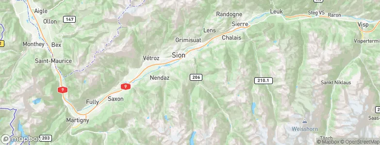 Vex, Switzerland Map