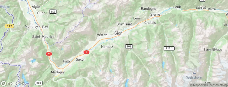Veysonnaz, Switzerland Map
