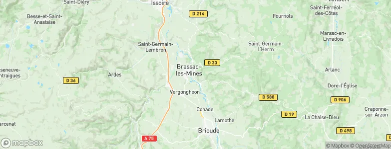 Vézézoux, France Map