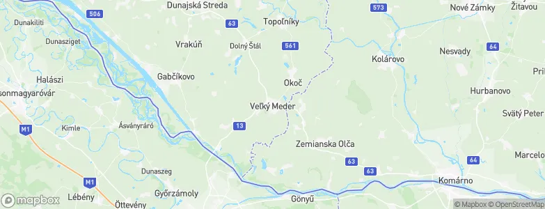 Veľký Meder, Slovakia Map