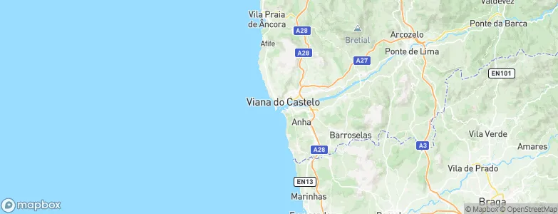 Viana do Castelo (Monserrate), Portugal Map
