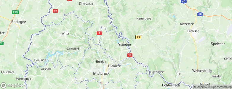 Vianden, Luxembourg Map