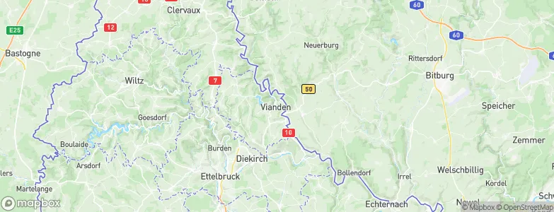 Vianden, Luxembourg Map