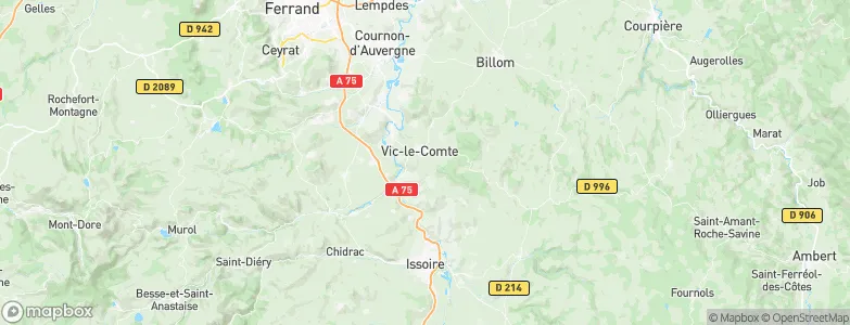 Vic-le-Comte, France Map