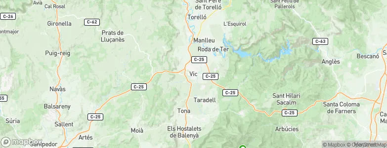 Vic, Spain Map