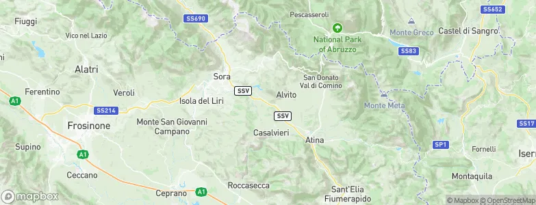 Vicalvi, Italy Map