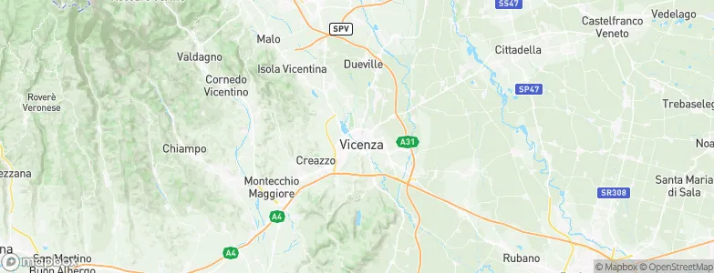 Vicenza, Italy Map