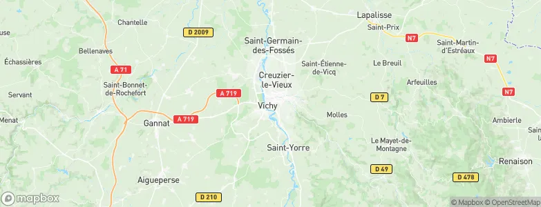 Vichy, France Map
