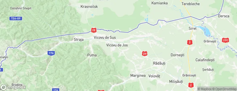 Vicovu de Jos, Romania Map