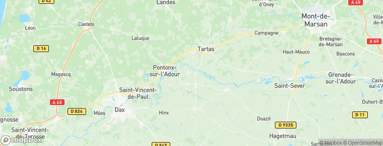 Vicq-d'Auribat, France Map