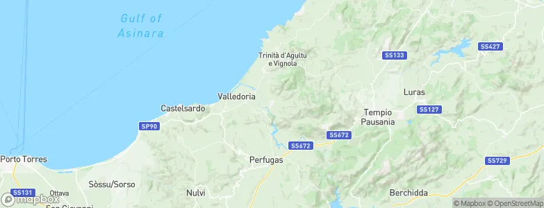 Viddalba, Italy Map