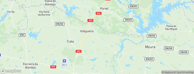 Vidigueira Municipality, Portugal Map