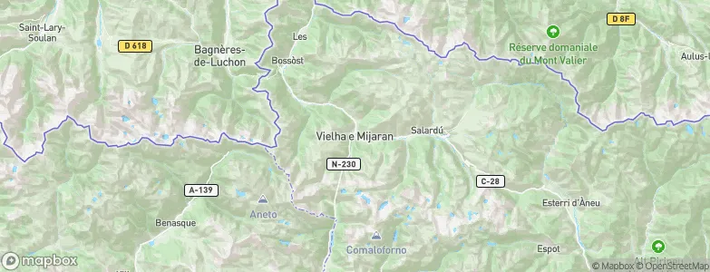 Vielha e Mijaran, Spain Map