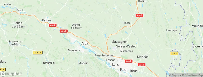Viellenave-d'Arthez, France Map