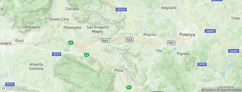 Vietri di Potenza, Italy Map