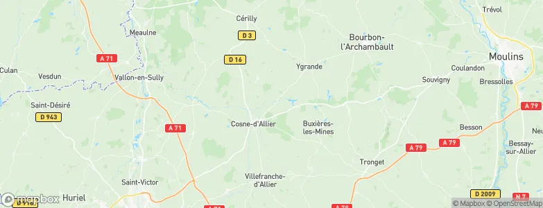 Vieure, France Map