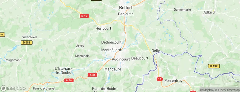 Vieux-Charmont, France Map
