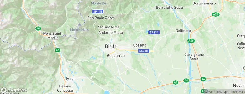 Vigliano Biellese, Italy Map