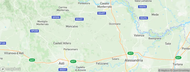 Vignale Monferrato, Italy Map
