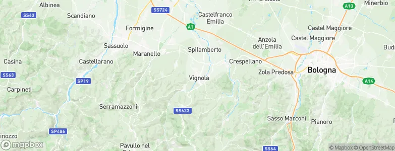 Vignola, Italy Map