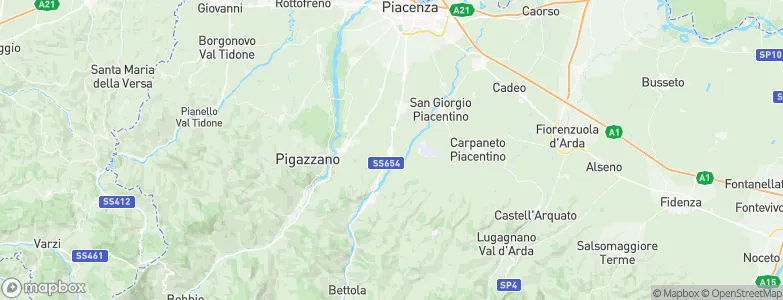 Vigolzone, Italy Map