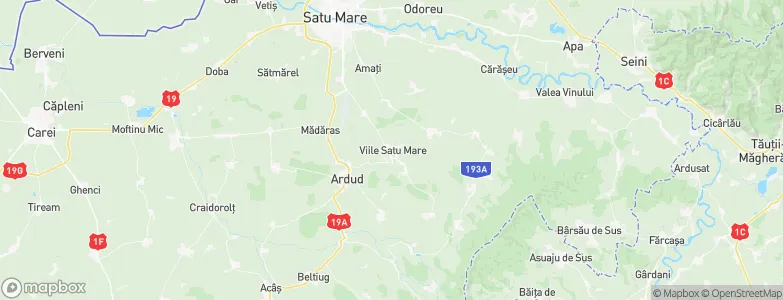 Viile Satu Mare, Romania Map