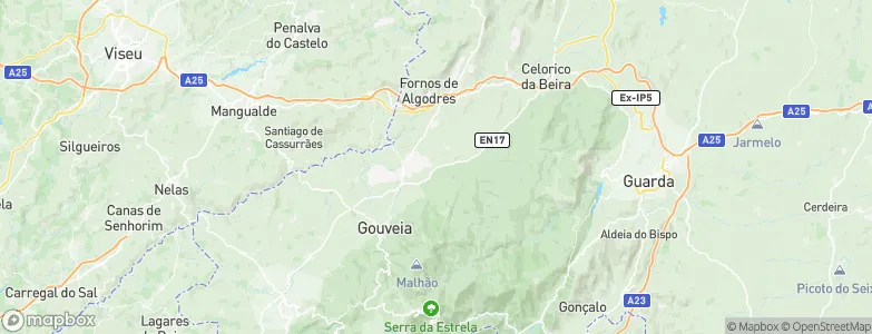 Vila Cortês da Serra, Portugal Map