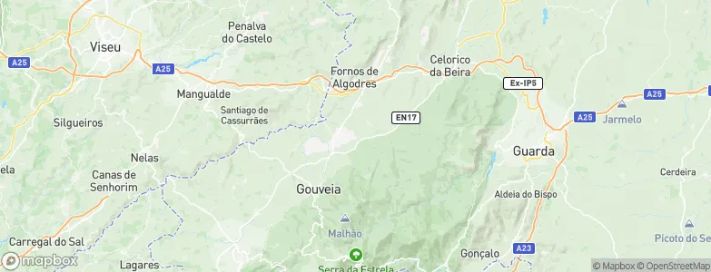 Vila Cortês da Serra, Portugal Map