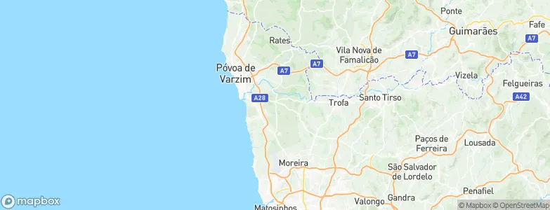 Vila do Conde Municipality, Portugal Map
