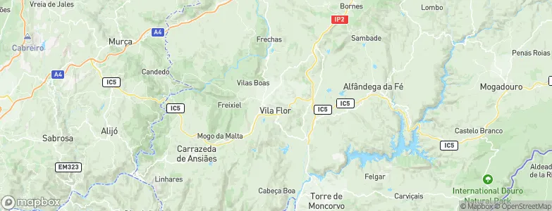 Vila Flor Municipality, Portugal Map