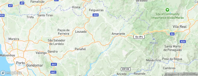 Vila Meã, Portugal Map