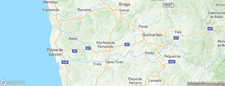 Vila Nova de Famalicão Municipality, Portugal Map