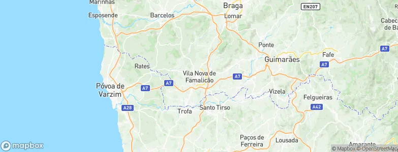 Vila Nova de Famalicão, Portugal Map
