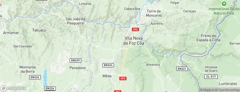 Vila Nova de Foz Côa Municipality, Portugal Map