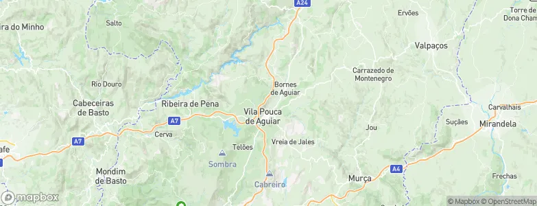 Vila Pouca de Aguiar Municipality, Portugal Map