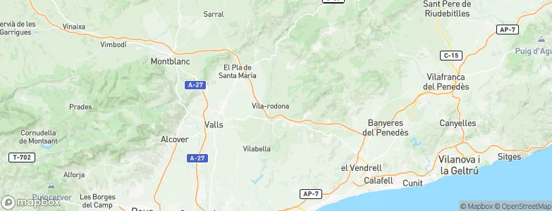 Vila-rodona, Spain Map