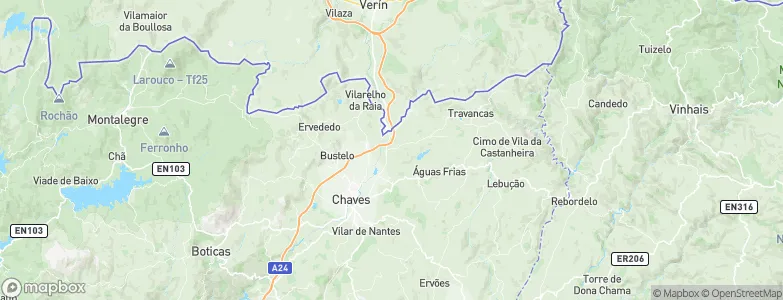 Vila Verde da Raia, Portugal Map