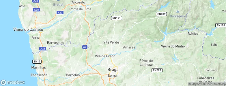 Vila Verde, Portugal Map