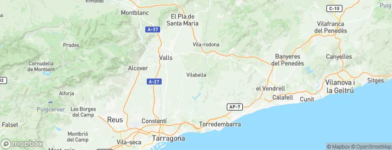 Vilabella, Spain Map