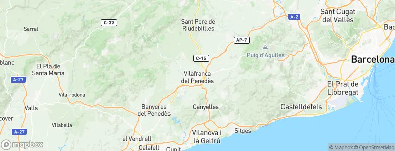 Vilafranca del Penedès, Spain Map
