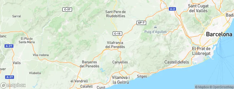 Vilafranca del Penedès, Spain Map