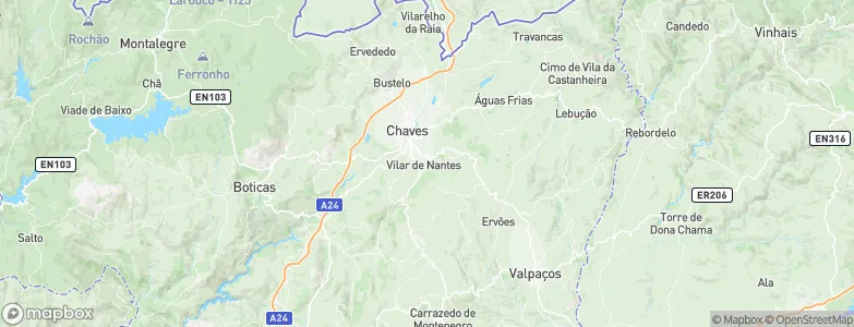 Vilar de Nantes, Portugal Map
