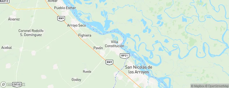 Villa Constitución, Argentina Map