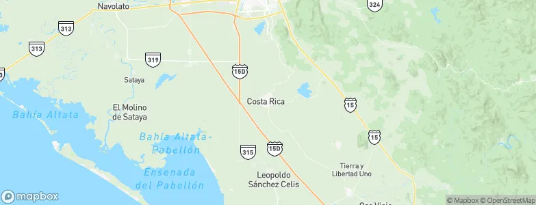 Villa de Costa Rica, Mexico Map