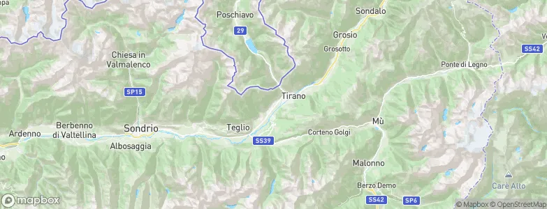 Villa di Tirano, Italy Map