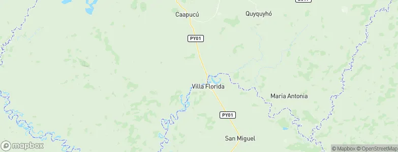 Villa Florida, Paraguay Map