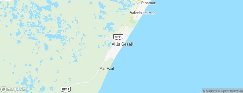 Villa Gesell, Argentina Map