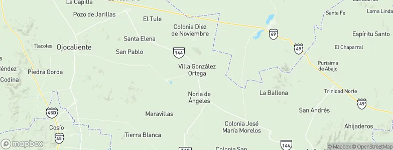 Villa González Ortega, Mexico Map