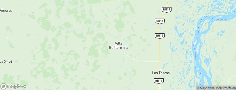 Villa Guillermina, Argentina Map